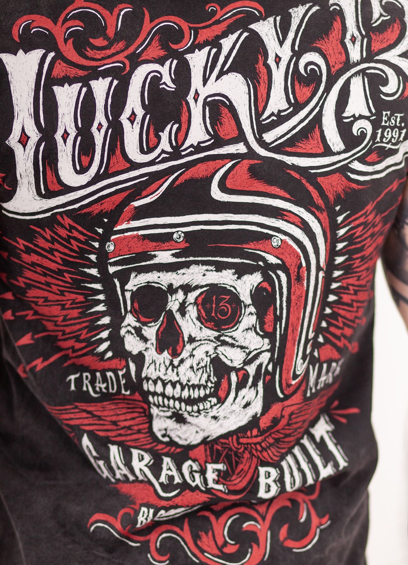 Koszulka Washed Skull Built