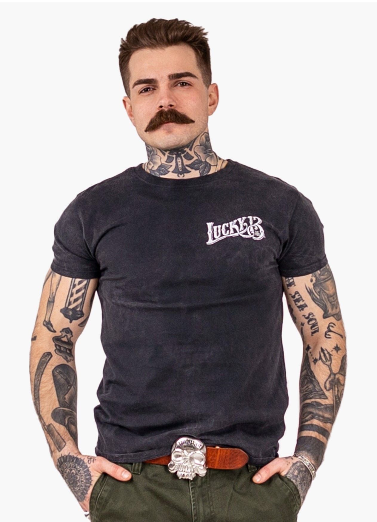 Koszulka Washed Skull Built