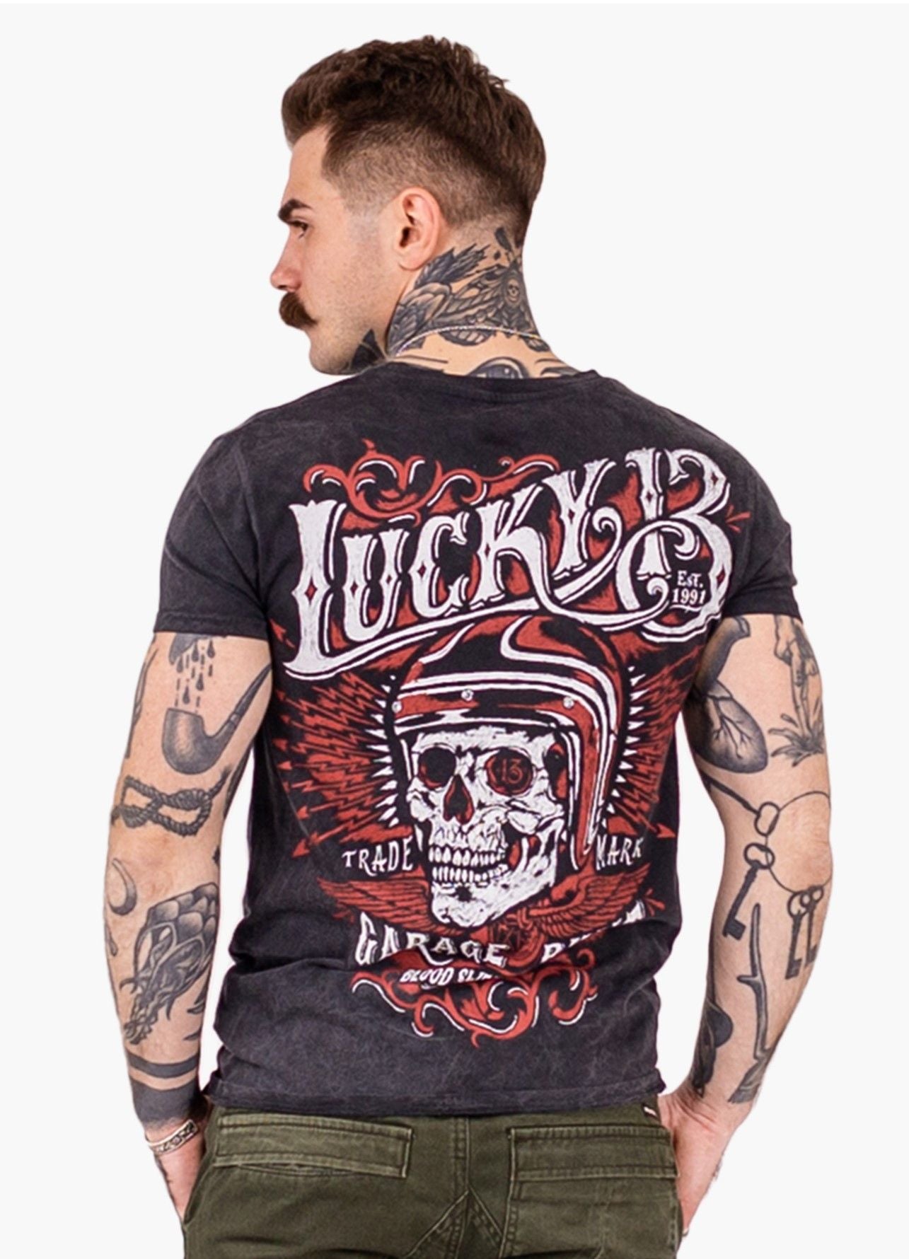 Koszulka Washed Skull Built