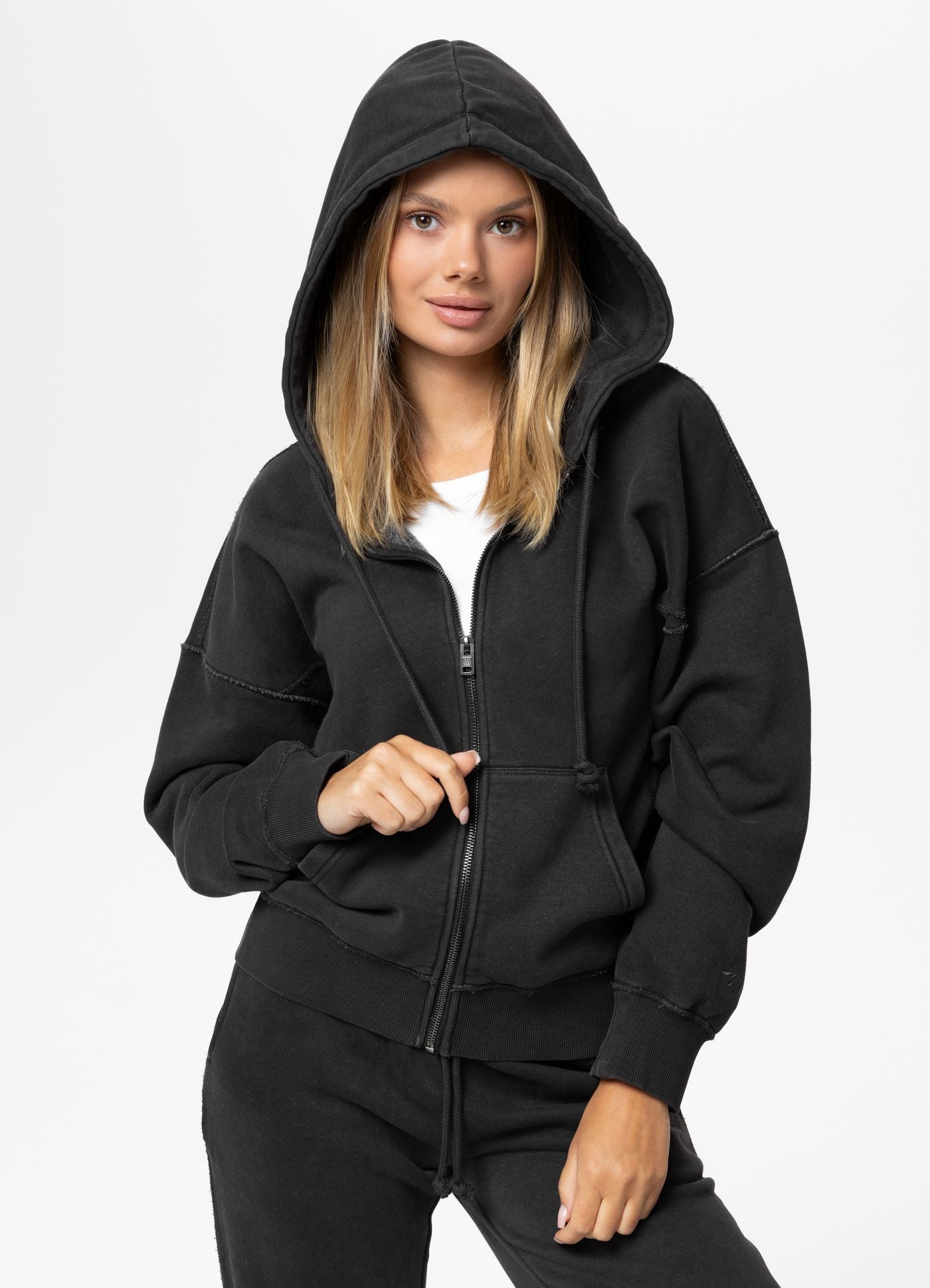 Bluza rozpinana z kapturem Washed LOVIA