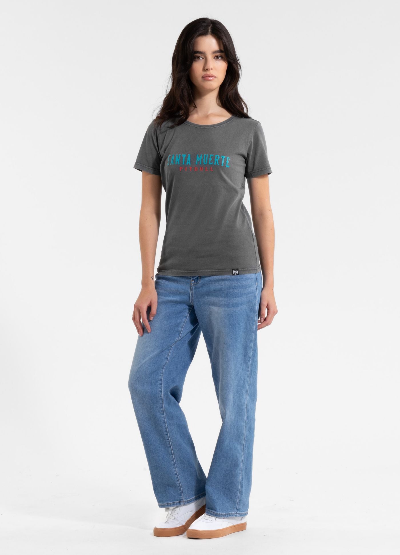 Koszulka damska Denim Washed SANTA MUERTE 25