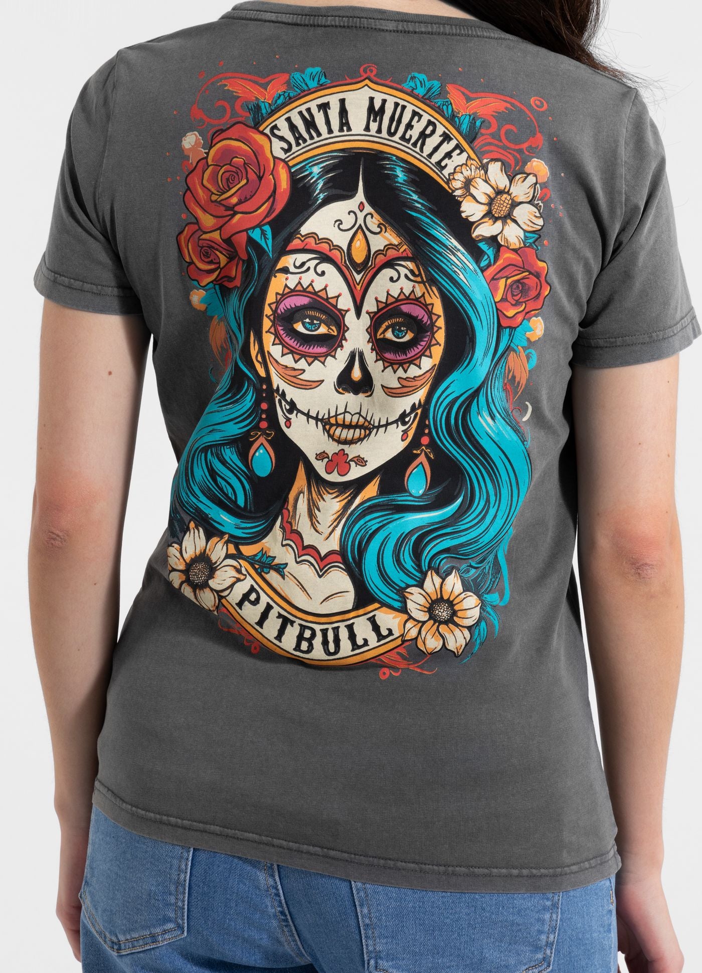 Koszulka damska Denim Washed SANTA MUERTE 25