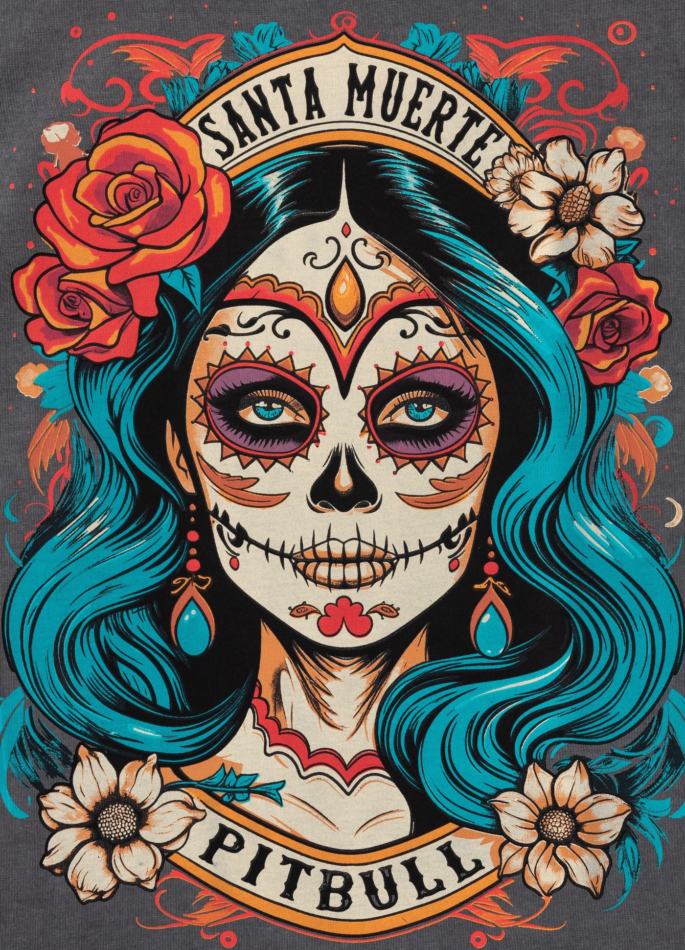 Koszulka damska Denim Washed SANTA MUERTE 25