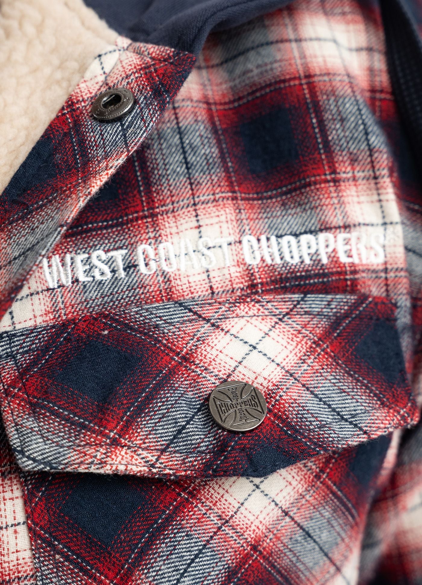 Kurtka flanelowa z kapturem Sherpa