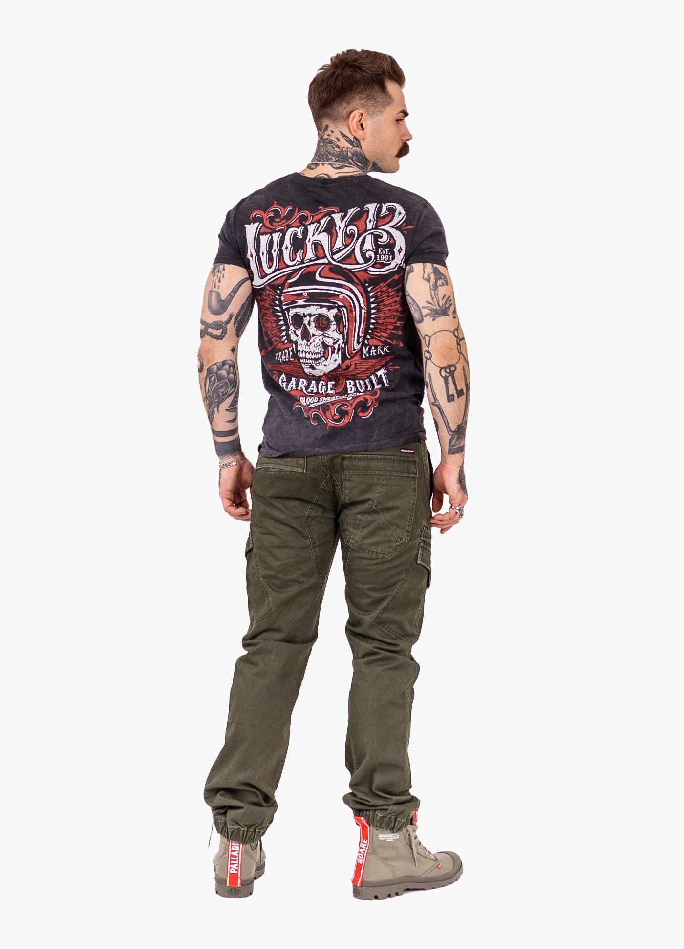 Koszulka Washed Skull Built