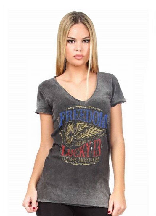 Koszulka damska Washed Freedom Wheel