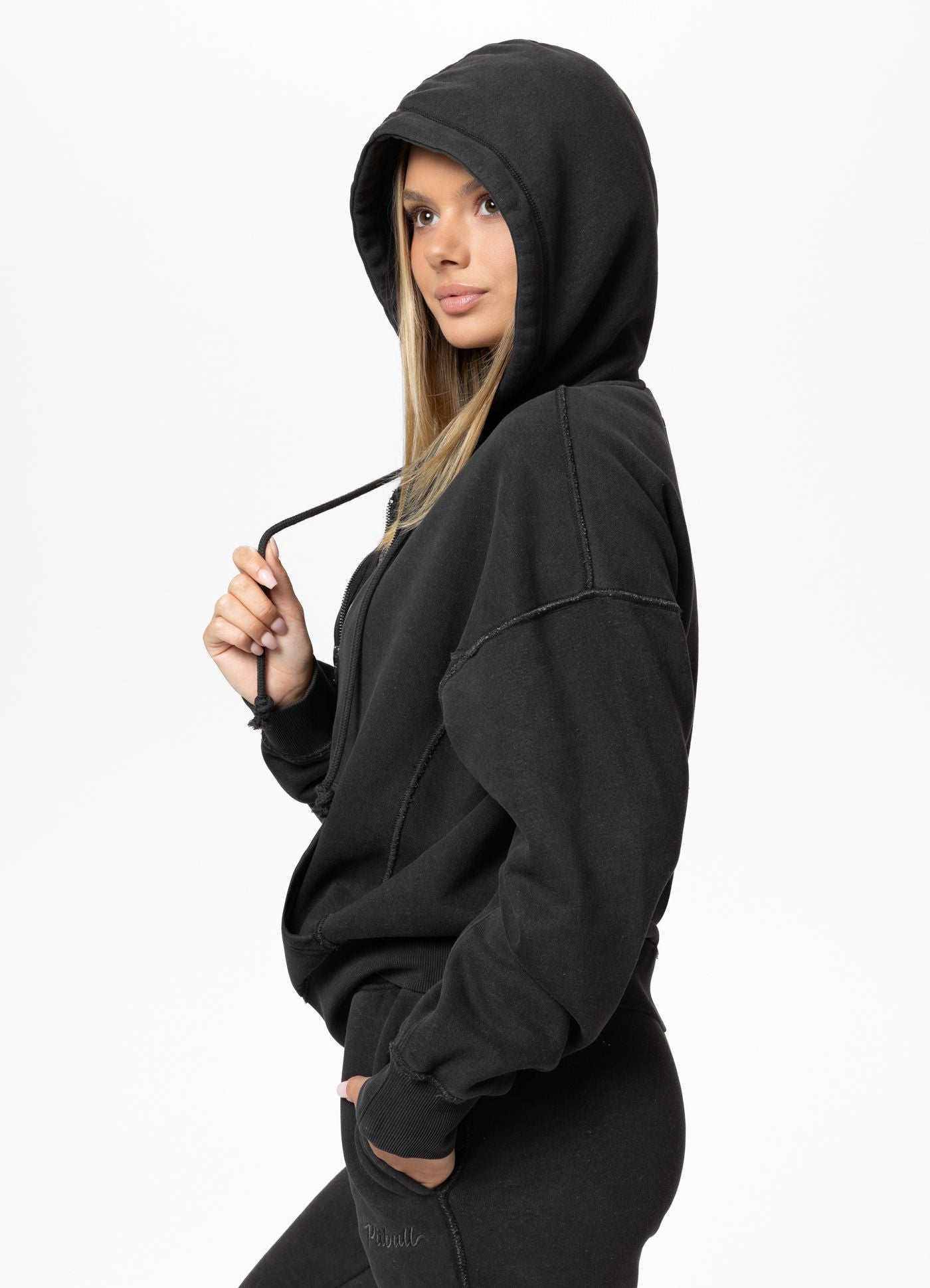 Bluza rozpinana z kapturem Washed LOVIA