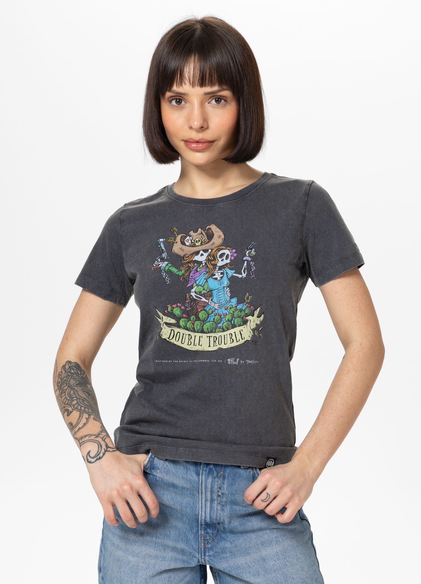 Koszulka damska Denim Washed DOUBLETROUBLE
