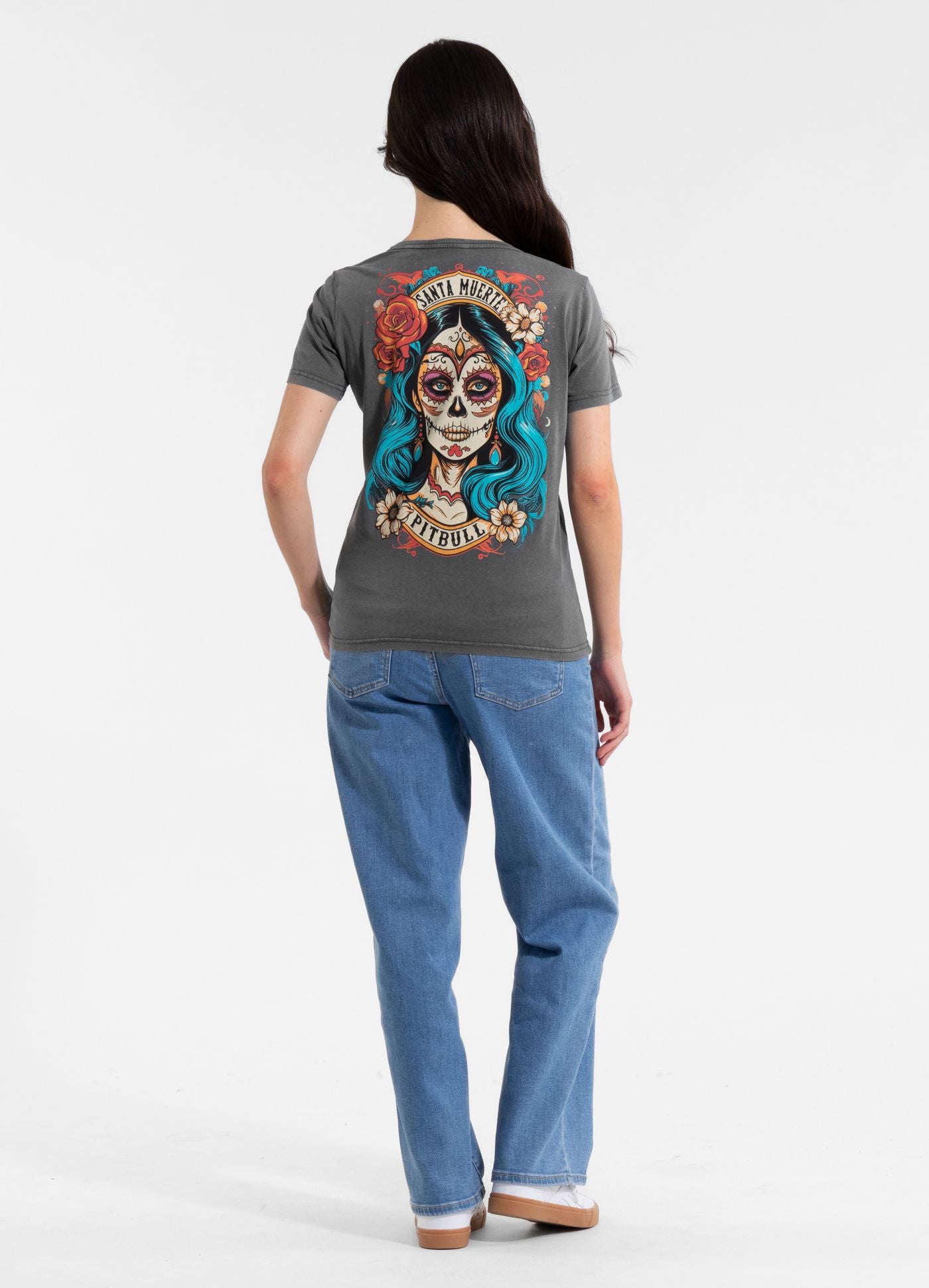 Koszulka damska Denim Washed SANTA MUERTE 25