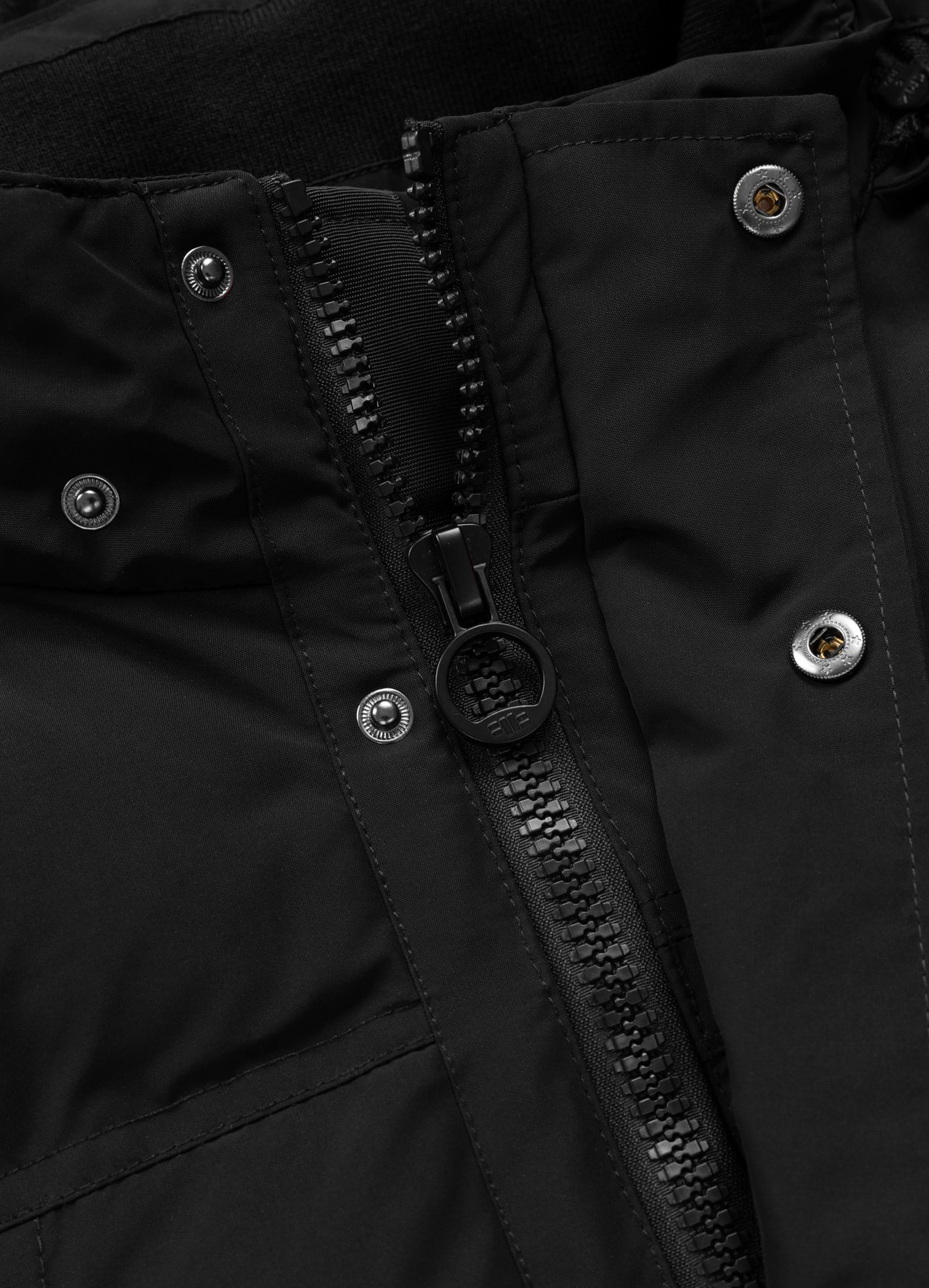 Kurtka zimowa pikowana parka z kapturem FOREST