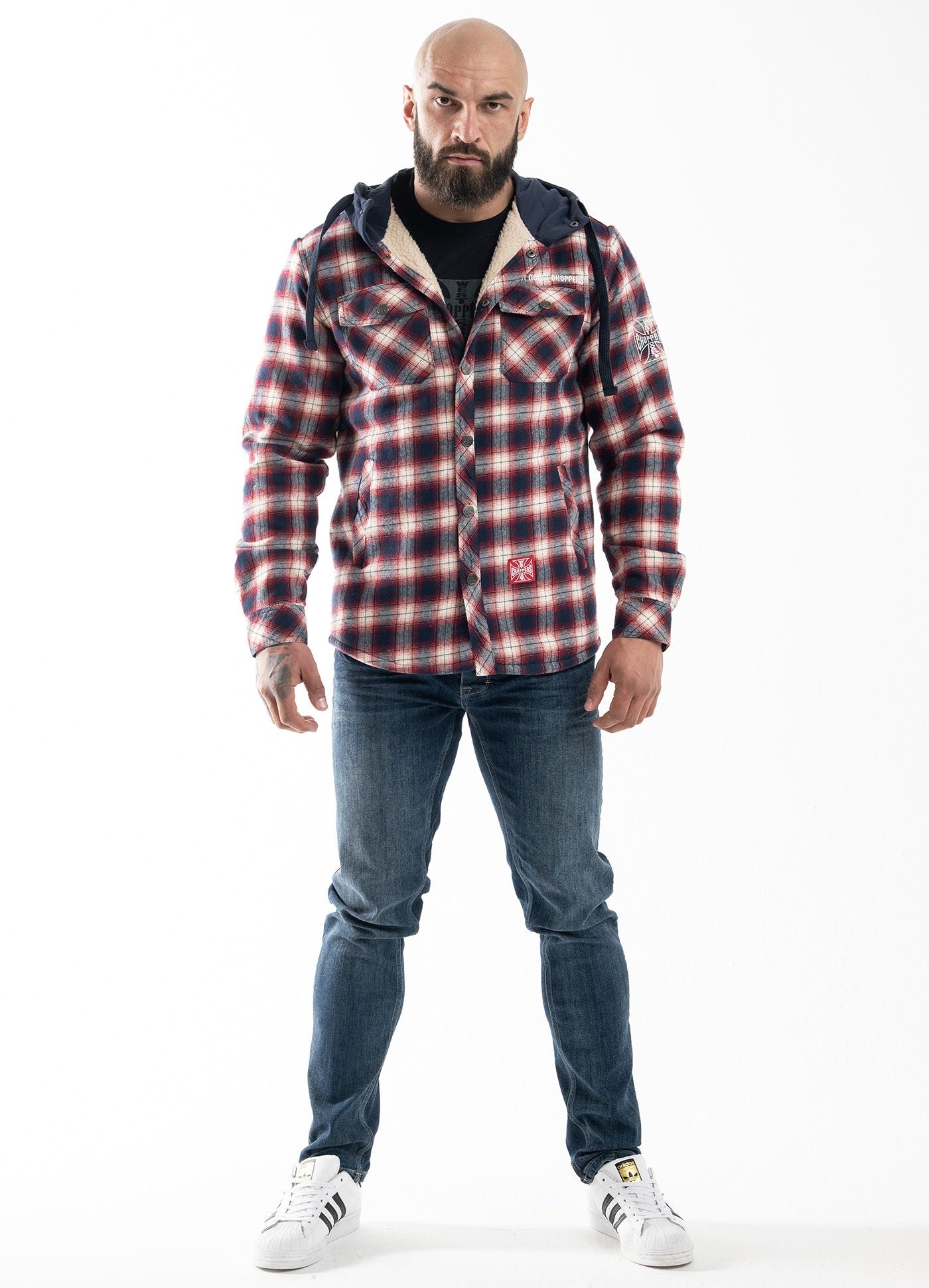 Kurtka flanelowa z kapturem Sherpa