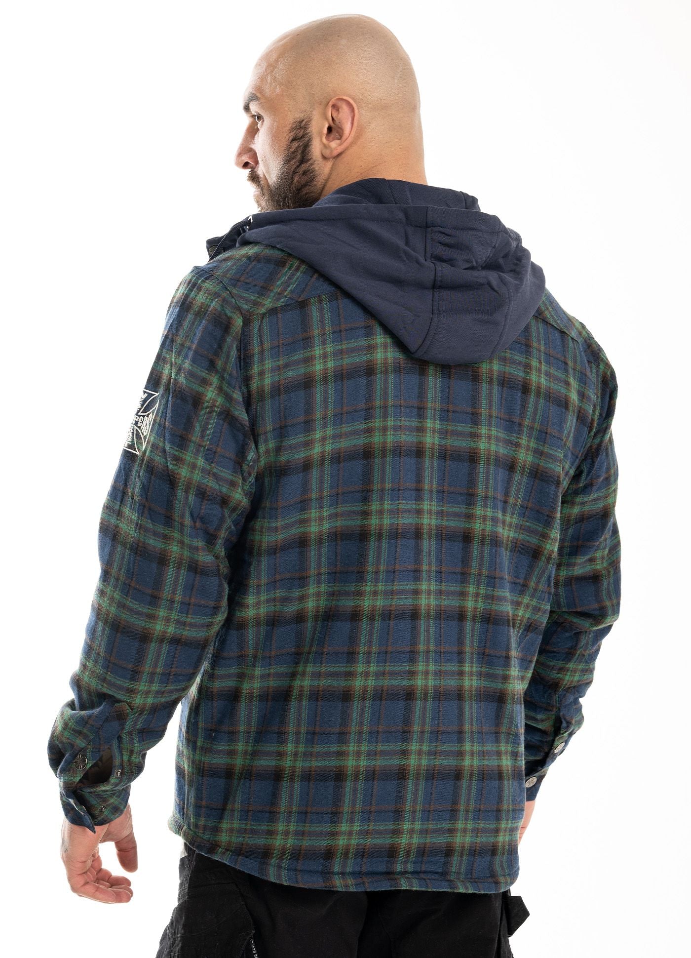 Kurtka flanelowa z kapturem Sherpa