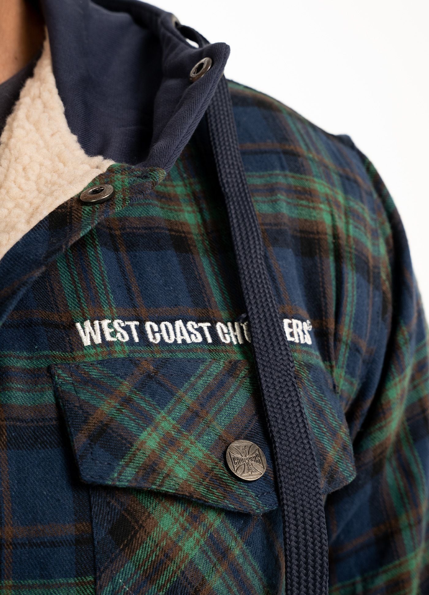 Kurtka flanelowa z kapturem Sherpa